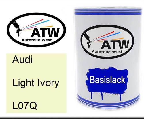 Audi, Light Ivory, L07Q: 500ml Lackdose, von ATW Autoteile West.